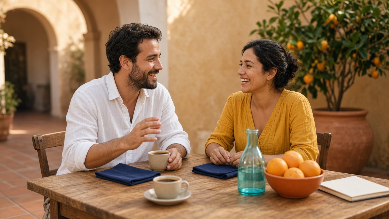 Speakers from different Spanish-speaking regions in conversation